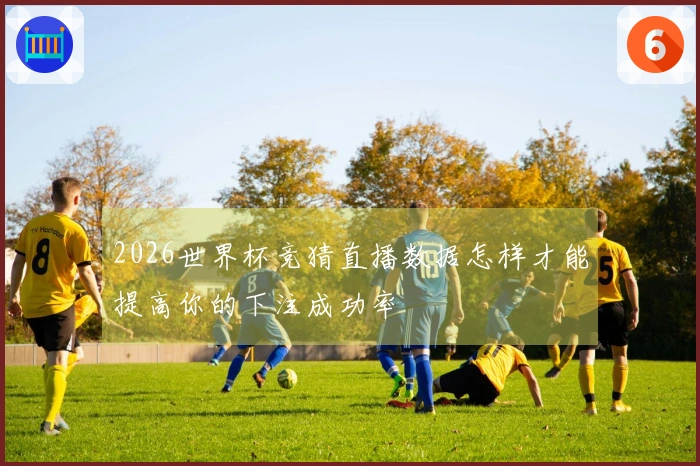 2026世界杯竞猜直播数据怎样才能提高你的下注成功率